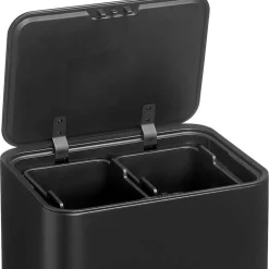 Online Afvalemmer 2X 12,5L Zwart Afvalbakken