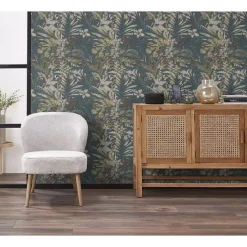 Discount Behang Maartje Blauw Vliesbehang