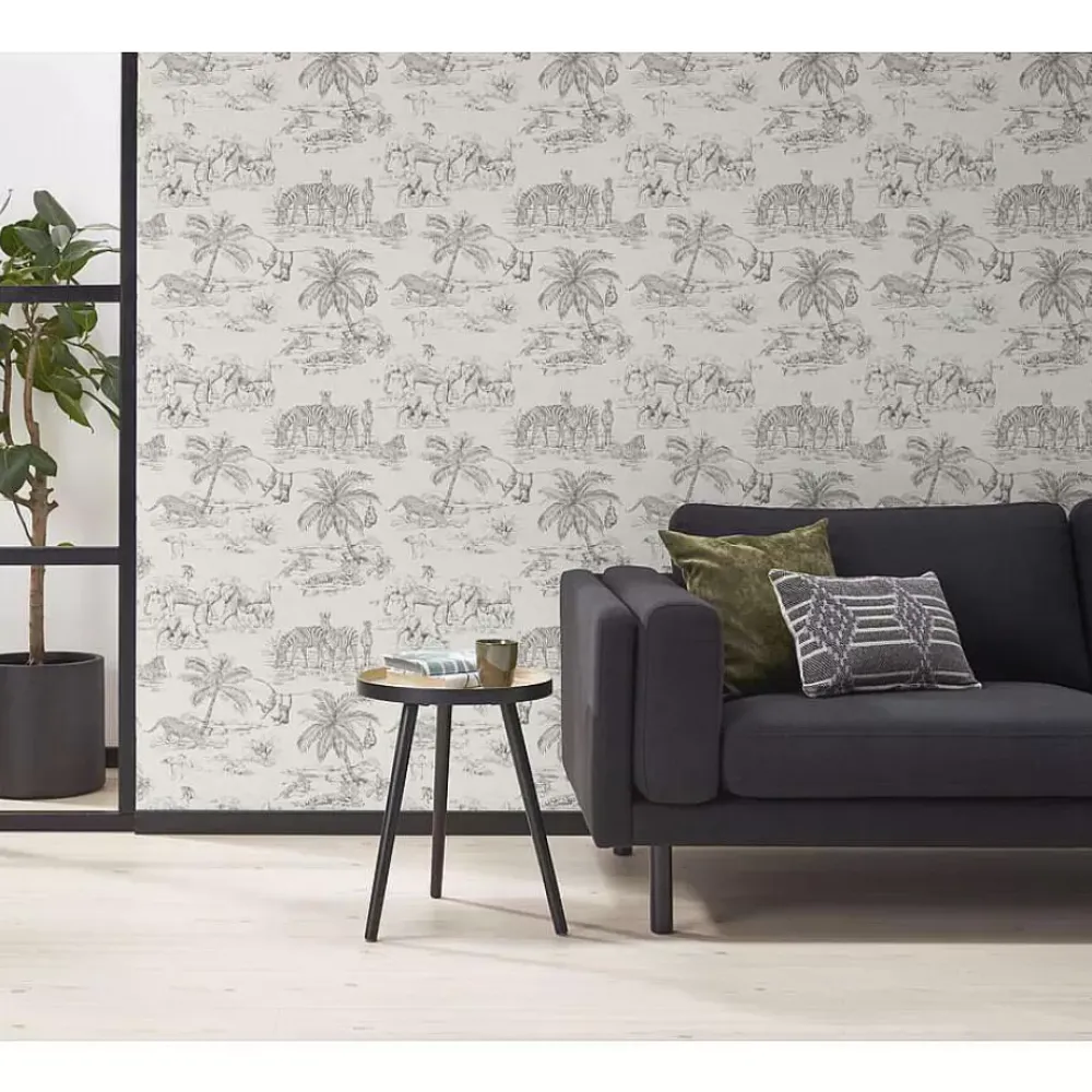 Flash Sale Behang Marcel Grijs Vliesbehang