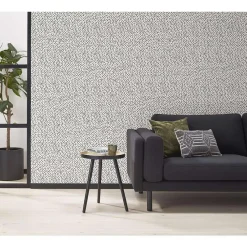 Flash Sale Behang Polka Zwart Wit Vliesbehang