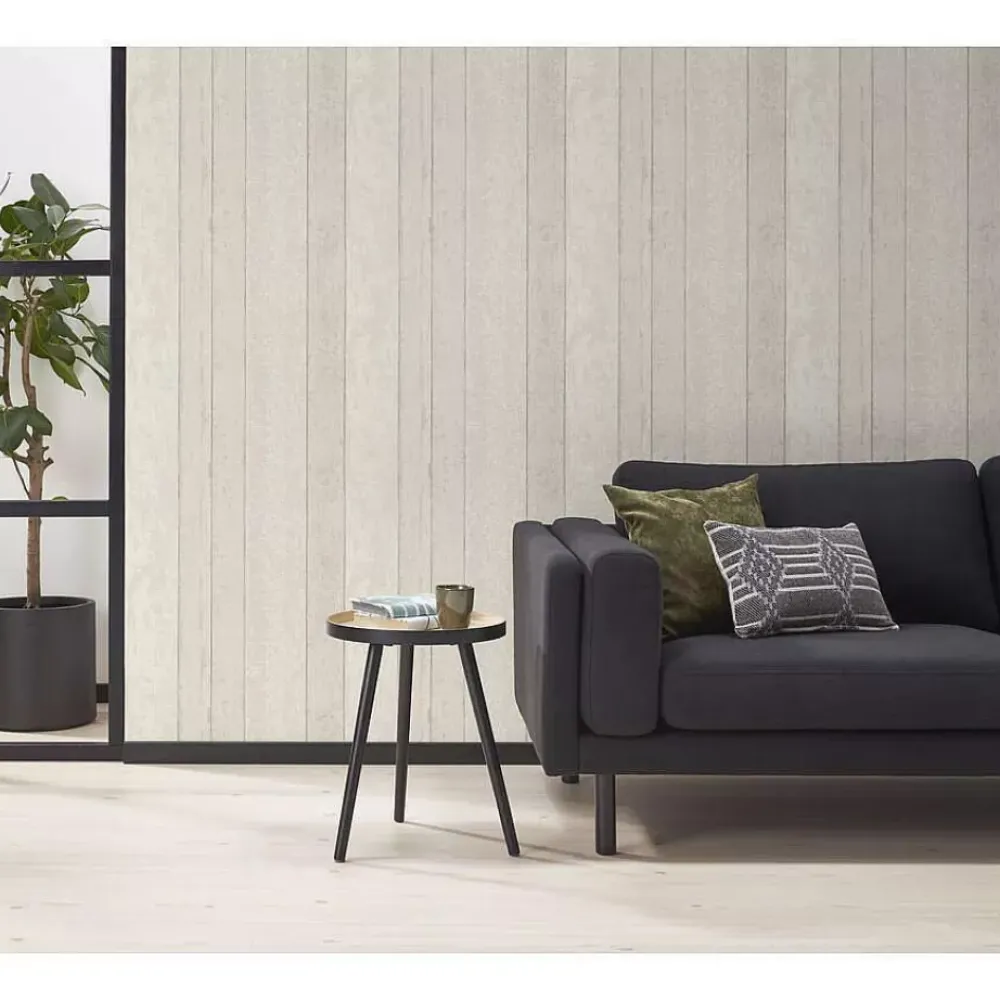 Cheap Behang Tim Grijs/Beige Vliesbehang