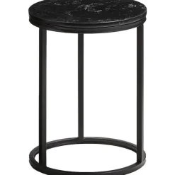 Flash Sale Bijzettafel Marzio Zwart - O 34 Cm Bijzettafels
