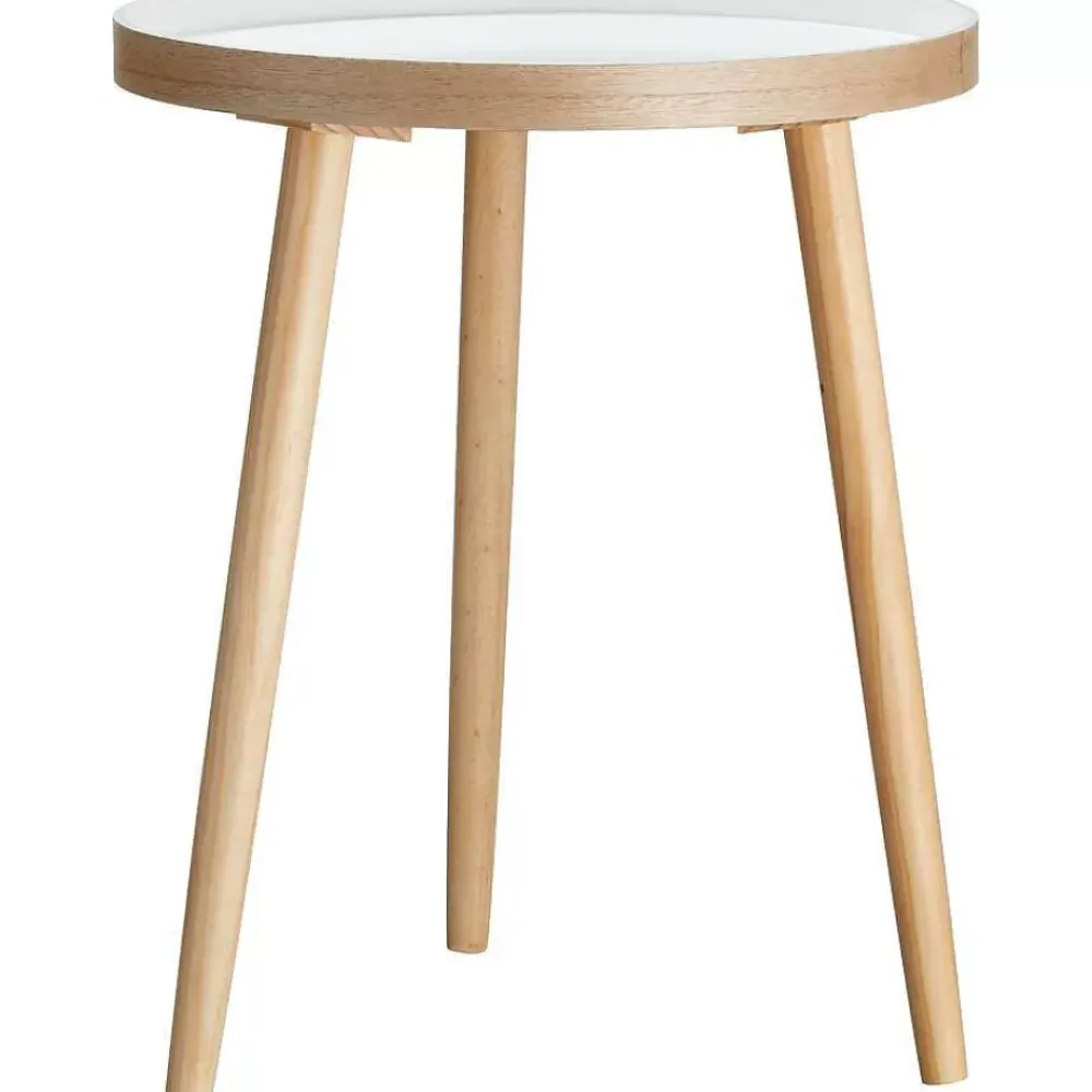 New Bijzettafel Treviso Wit - 40 Cm Bijzettafels