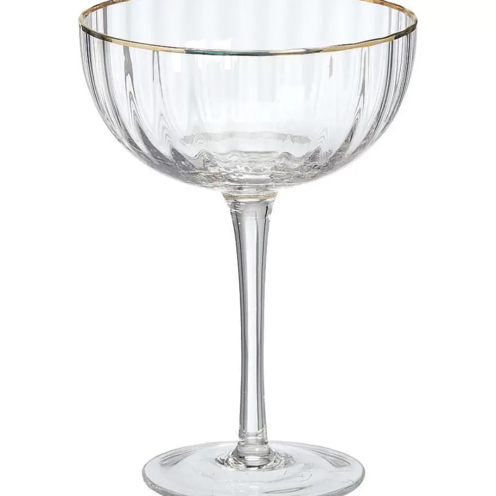 Online Coupe Ribbel Transparant Glazen & Mokken