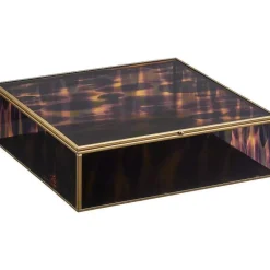 Outlet Doos Sando Bruin - 28X28 Cm Decoratieve Opbergdozen