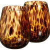 Online Drinkglas Turtoise Bruin 2 Stuks Glazen & Mokken