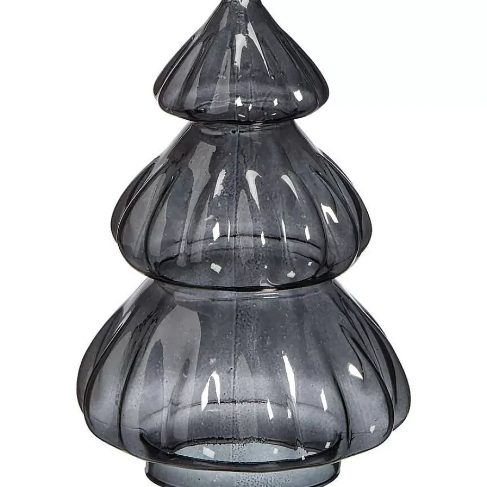Clearance Glazen Kerstboom Smoke Grijs Kerstdecoratie