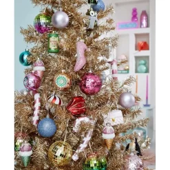 Fashion Hanger Discobal Goud - 3 Stuks Kerstballen & Kerstornamenten