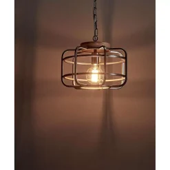 Cheap Hanglamp Wood 1-Lichts Zwart Hanglampen