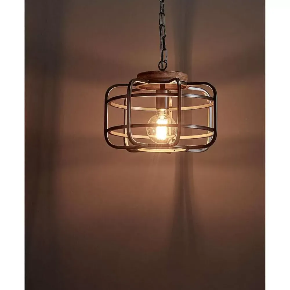 Cheap Hanglamp Wood 1-Lichts Zwart Hanglampen