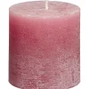 Best Sale Kaars Rustiek Roze - 7X7 Cm Kaarsen & Theelichten