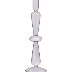 Discount Kandelaar Aveley Lila - O 8X31 Cm Kandelaars