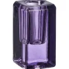 Clearance Kandelaar Glas Rechthoek Lila Kandelaars