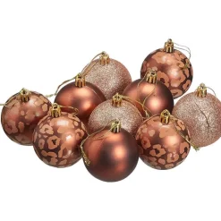 Cheap Kerstbal Animal Bruin 10 Stuks Kerstballen & Kerstornamenten