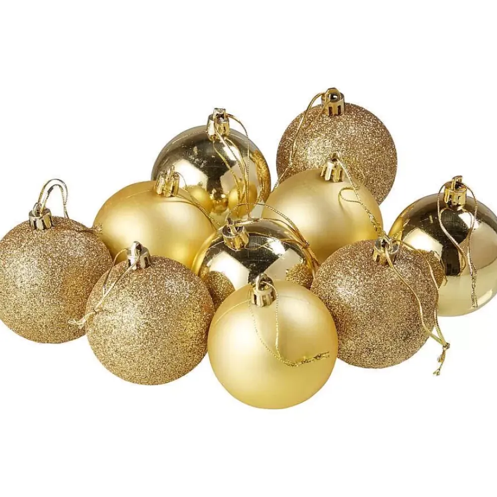 Cheap Kerstbal Goud 10 Stuks Kerstballen & Kerstornamenten
