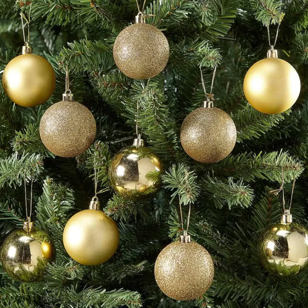 Cheap Kerstbal Goud 10 Stuks Kerstballen & Kerstornamenten