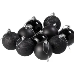 Sale Kerstbal Zwart 10 Stuks Kerstballen & Kerstornamenten