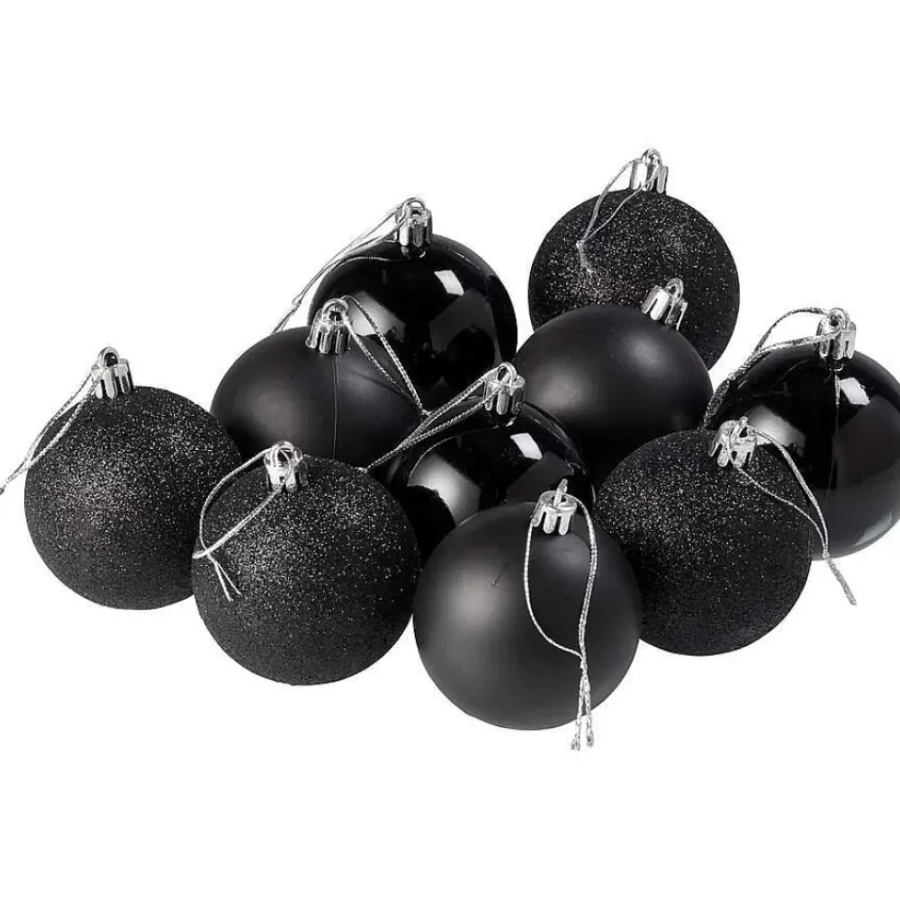 Sale Kerstbal Zwart 10 Stuks Kerstballen & Kerstornamenten