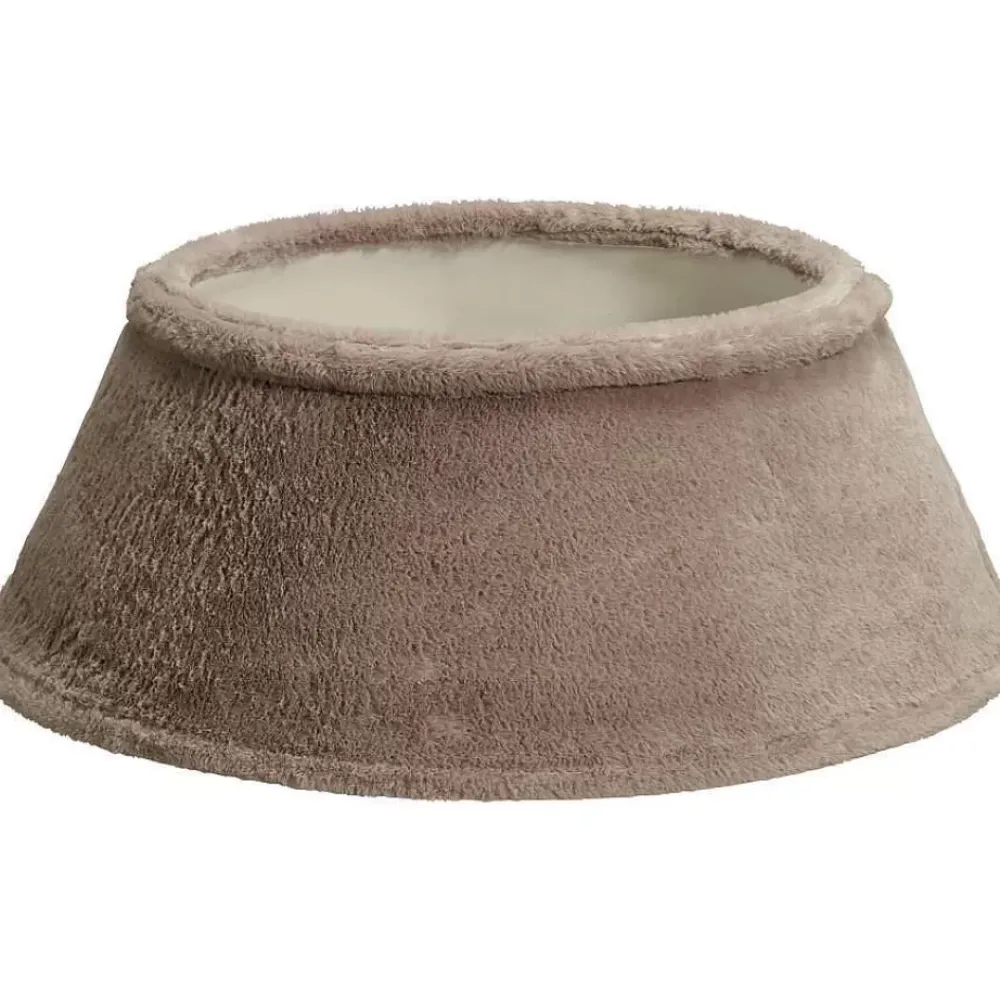 Hot Kerstboomrok Pluche Taupe Kerstboomrokken
