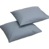 Discount Kussensloop Katoen Blauw - 60X70 Cm Beddengoed