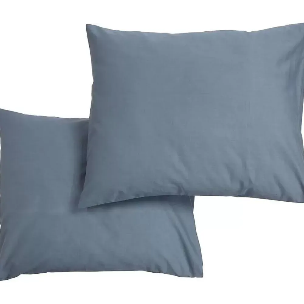 Discount Kussensloop Katoen Blauw - 60X70 Cm Beddengoed