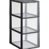 Cheap Ladekast 3 Lades Hoog Zwart Opbergboxen & Lades