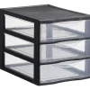 Flash Sale Ladekast 3 Lades Laag Zwart Opbergboxen & Lades