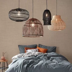 Discount Lampenkap Boan Zwart Hanglampen