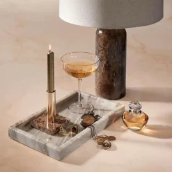 New Lampvoet Marmer Bruin Tafellampen