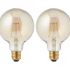 Shop Led Lamp 95Mm Goud 2,5W E27 2 Stuks Lichtbronnen