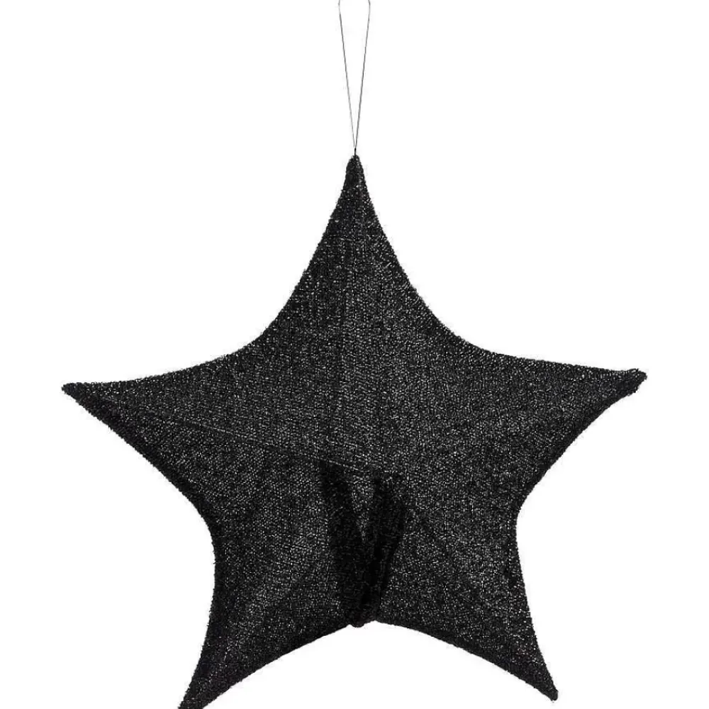 Online Lurex Ster Zwart Kerstverlichting