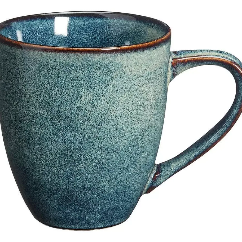 Outlet Mok Met Oor Glaze Blauw 11 Cm Glazen & Mokken