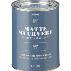 Sale Muurverf Mat Blauw - 1 L Muurverf