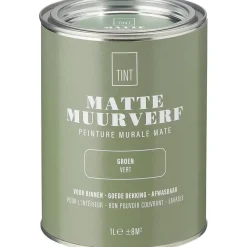 Cheap Muurverf Mat Groen - 1 L Muurverf