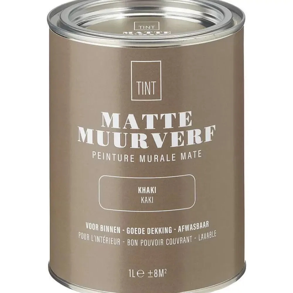 Outlet Muurverf Mat Khaki - 1 L Muurverf