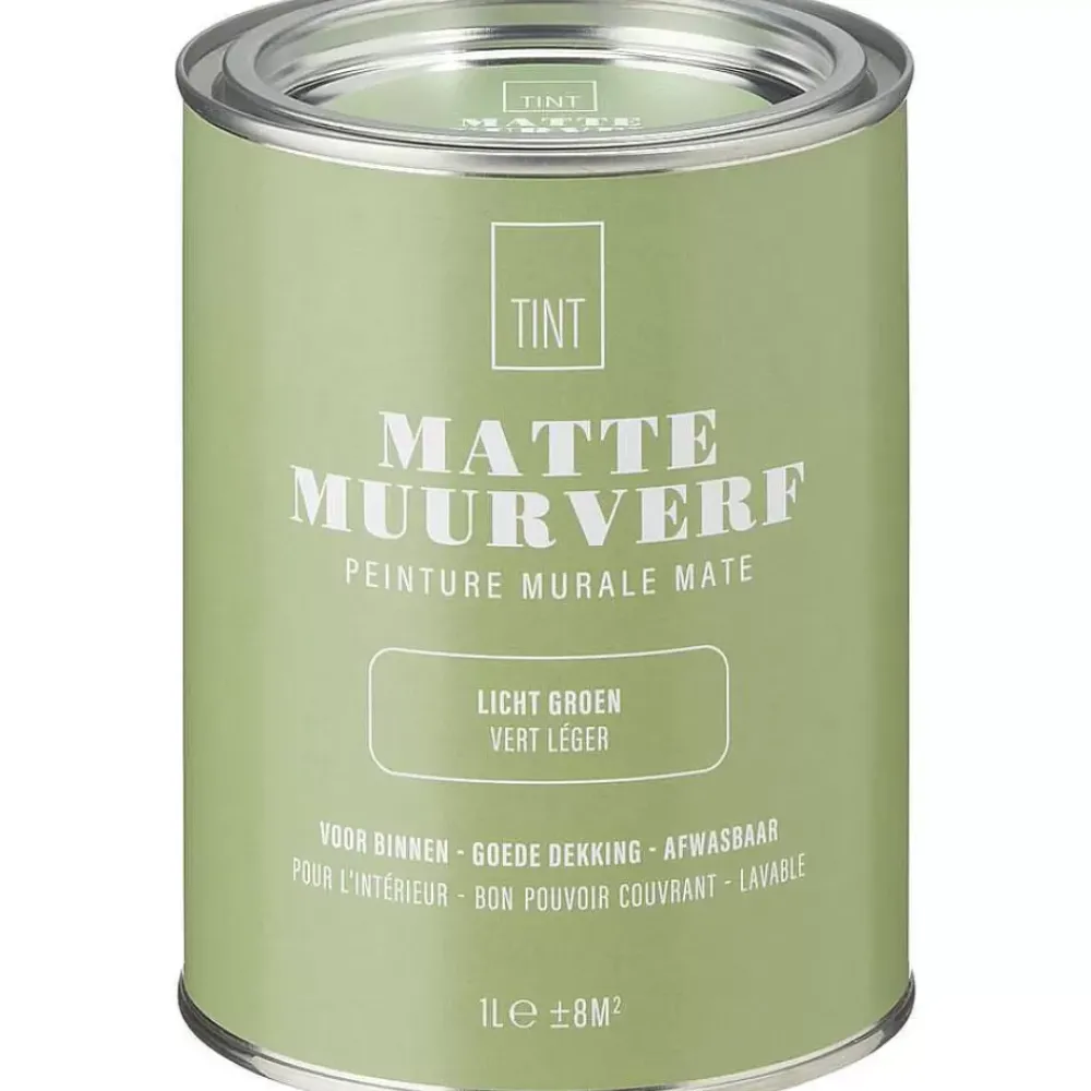 Cheap Muurverf Mat Licht Groen - 1 L Muurverf