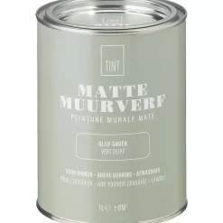 Cheap Muurverf Mat Olijf Groen - 1 L Muurverf
