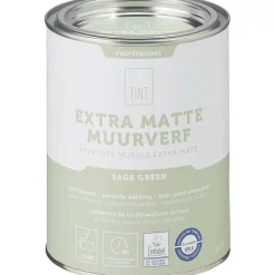 Outlet Muurverf Professional Sage Green - 1 L Muurverf