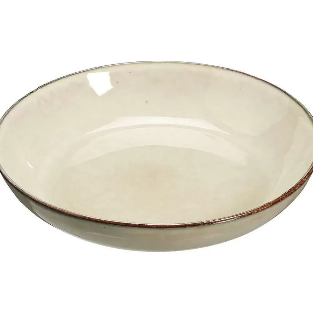 Store Pastabord Glaze Beige - 23Cm Borden & Bestek