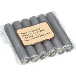 Clearance S/6 Dinerkaars Grijs Kaarsen & Theelichten