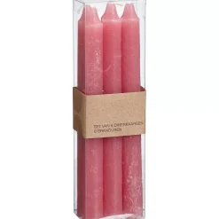 Sale S/6 Dinerkaars Rustiek Roze Kaarsen & Theelichten