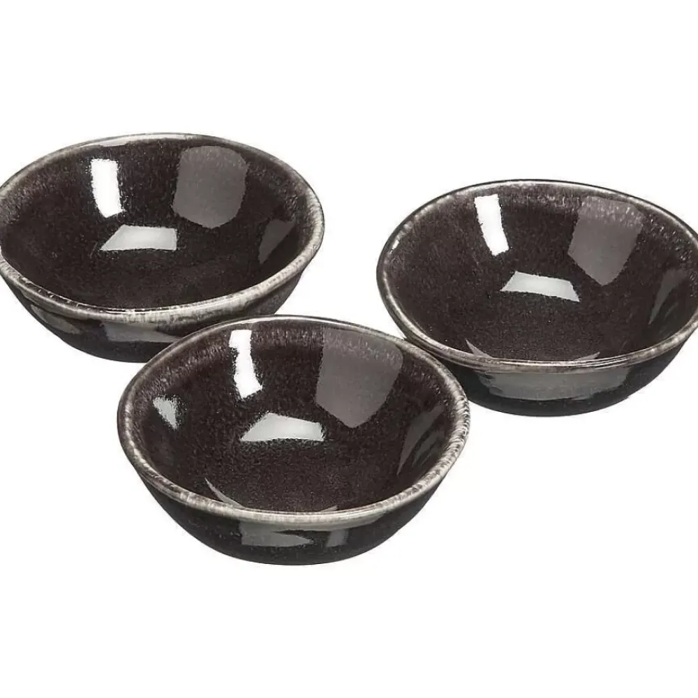 Sale Schaal Glaze Antraciet 3 Stuks Schalen & Kommen