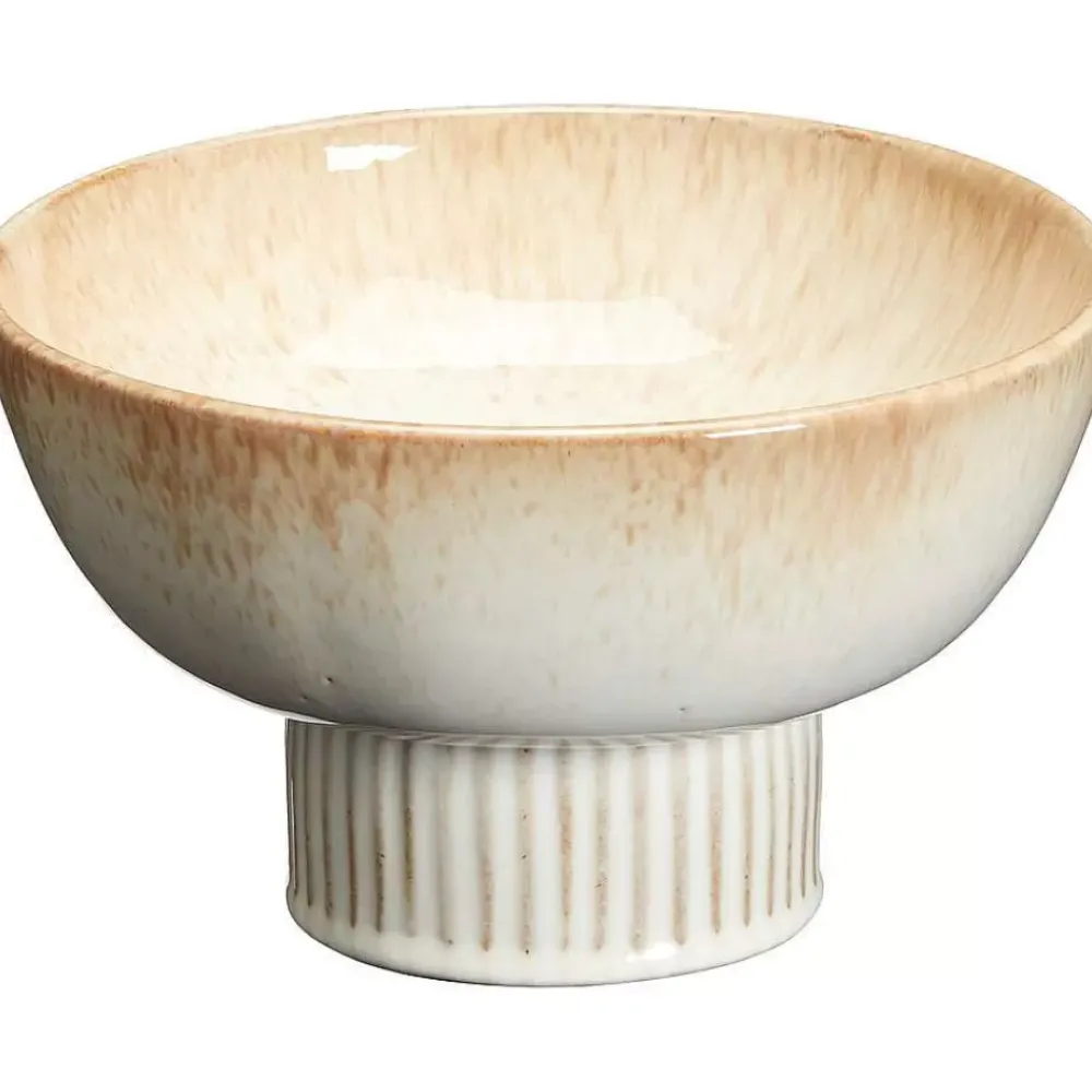 New Schaal Op Voet Beige Schalen & Kommen