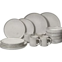 Discount Servies 16-Delig Grijs Borden & Bestek