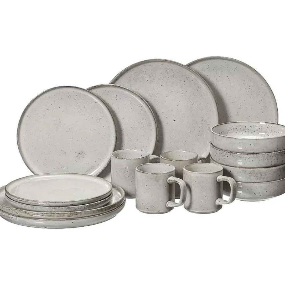 Discount Servies 16-Delig Grijs Borden & Bestek