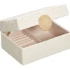 Cheap Sieradendoos Boucle Off-White Decoratieve Opbergdozen