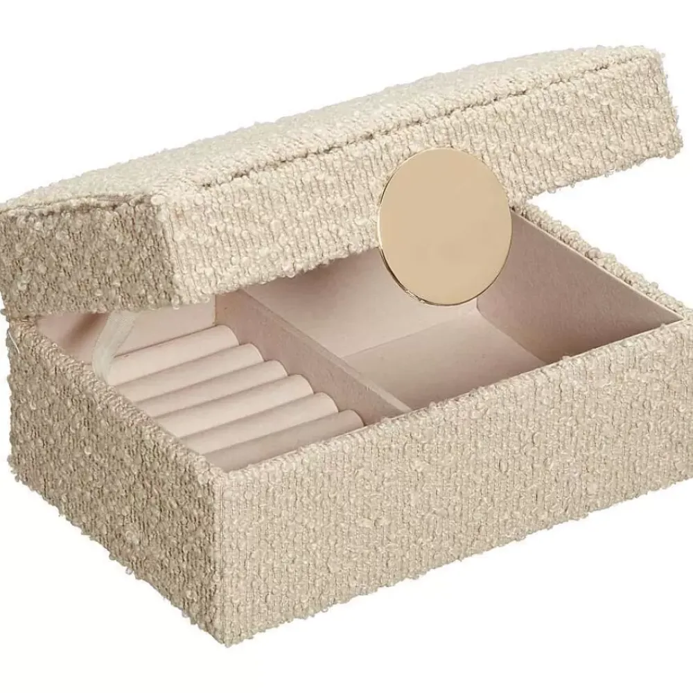 Best Sieradendoos Boucle Taupe Decoratieve Opbergdozen