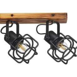 Discount Spot Wood 2-Lichts Zwart Spots