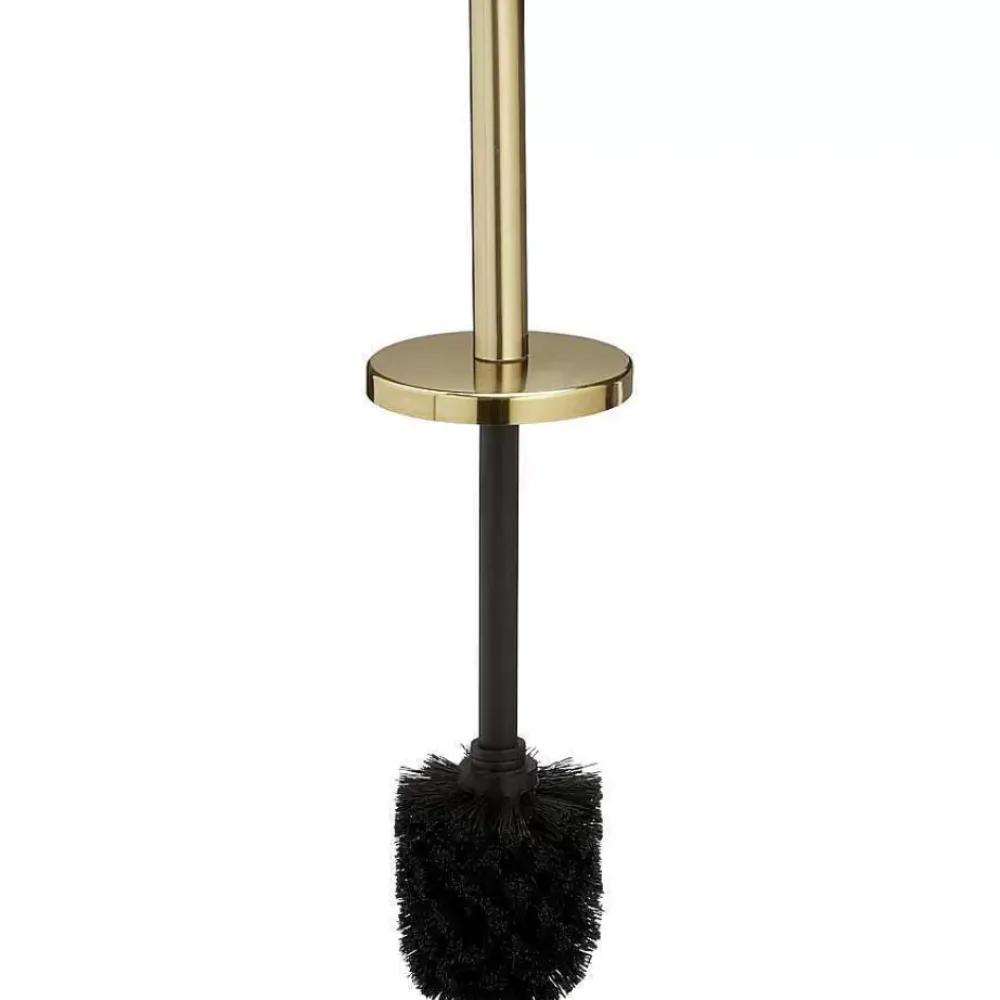 Clearance Toiletborstel Metaal Goud Badkameraccessoires