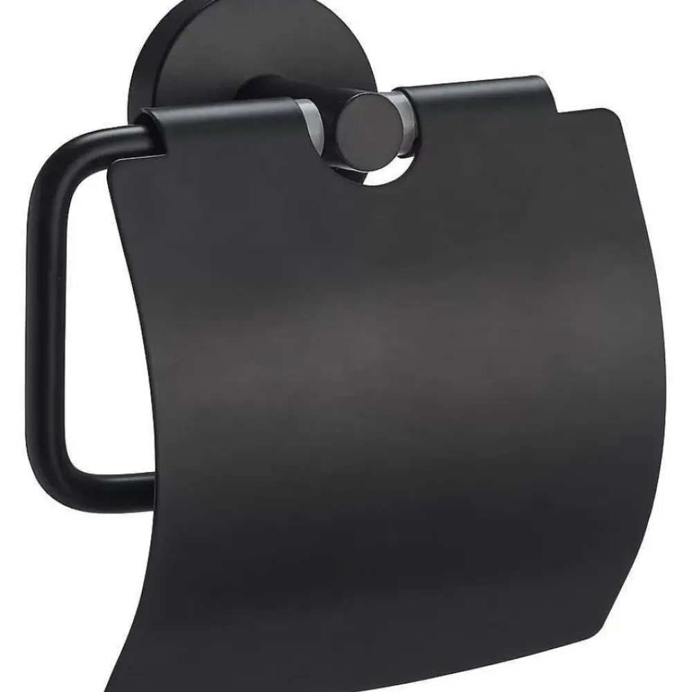 Sale Toiletrolhouder Metaal Zwart 14,5X7X14,5 Cm Badkameraccessoires